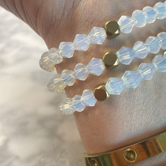 Herkimer Diamond & Opal crystal Bracelet - Picture 6 of 6